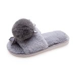 fashion parent-child indoor winter children's plush comfortable women's open toe slippers