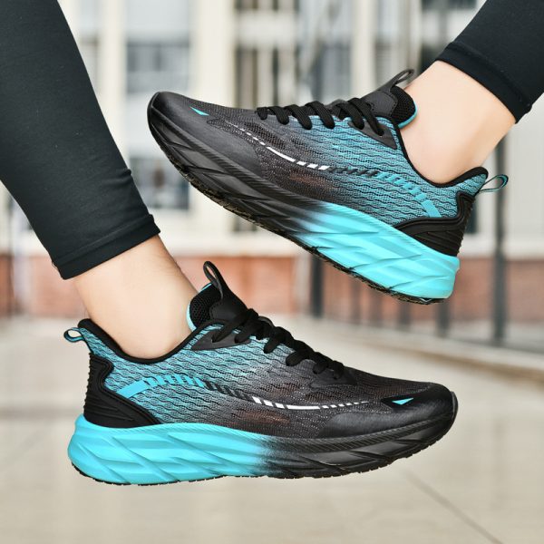 Trendy Men Women Casual Sports Sneakers Breathable Fly Weaving Mesh Fabric Running Shoes