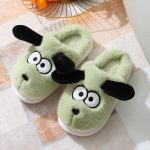 Hot Selling Plush Unisex Warm Indoor Slippers Cute Cartoon Soft Non-Slip Faux Fur Plush Bedroom Slippers For Women