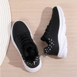 Hot Selling Fashionable Spring Leather Casual Women Sneakers Lightweight Running Sports Shoes