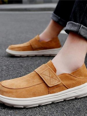 spring casual genuine leather men loafers comfort breathable cushioning men shoes