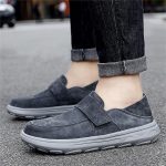 spring casual genuine leather men loafers comfort breathable cushioning men shoes