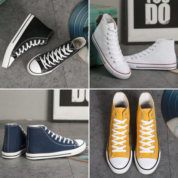 Fashion Vulcanized Flat Classic High top Men Canvas Shoes Casual Canvas Sneakers Shoes  For Men