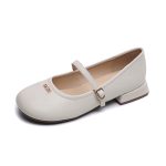 Buckle daily ladies shoes commuting soft sole single shoes casual flat shoes ladies