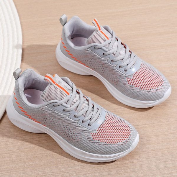 Hollow Flying Woven Women Sports Running Shoes Lightweight Soft Soled Travel Shoes