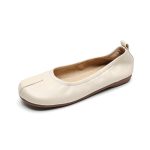 Retro office shoes soft sole women's comfortable flat shoes leisure slip on shoes