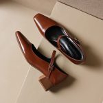 Belt fastener gentle single shoes commuting shoes for women fashion womens shoes high heels