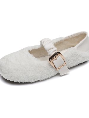 Buckle elegant shoes ladies comfortable daily sinhgle shoes comfortable sweet women flats shoes