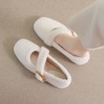 Leisure feminine shoes woman princess single shoes stay warm exquisit women's flat shoes