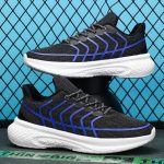 New Product Flying Weaving Fashion Mesh Men Sneakers Breathable Soft Light Chunky Running Shoes