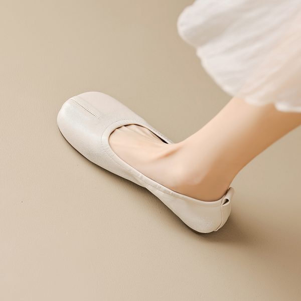 Retro office shoes soft sole women's comfortable flat shoes leisure slip on shoes