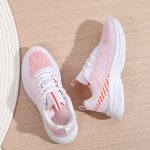 Hollow Flying Woven Women Sports Running Shoes Lightweight Soft Soled Travel Shoes