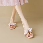 Luxury women flats shoes soft sole feminine shoes woman bright eyes lazy slippers