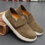 spring casual genuine leather men loafers comfort breathable cushioning men shoes