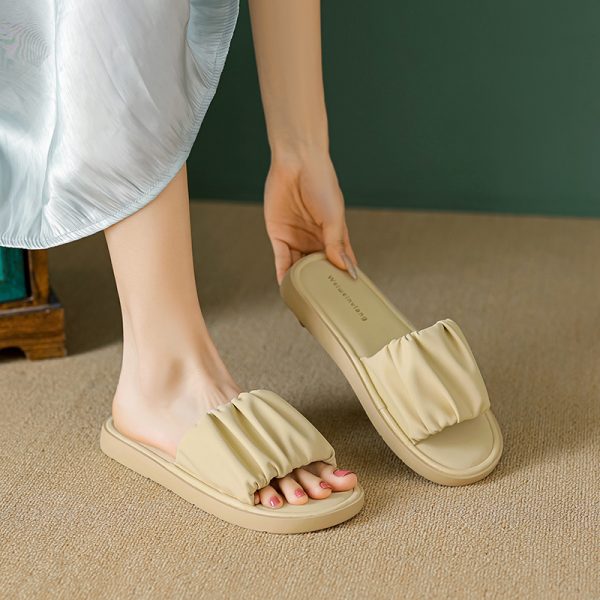 Elegant slippers for women mature women flats shoes tidal current ladies casual shoes