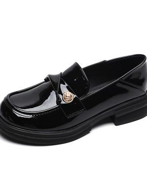 Black shoes women flats slip on woman shoes small gold coins flats women's casual shoes