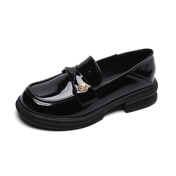 Black shoes women flats slip on woman shoes small gold coins flats women's casual shoes