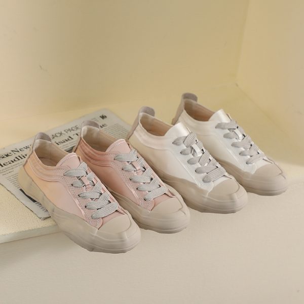 Casual round toe canvas shoes platform women's shoes simplicity soft sole women's flat shoes