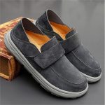 spring casual genuine leather men loafers comfort breathable cushioning men shoes