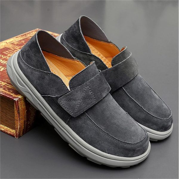 spring casual genuine leather men loafers comfort breathable cushioning men shoes