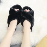 Fashion Children's Plush Slippers Large Slippers Comfortable Cotton Slippers Women's Shoes