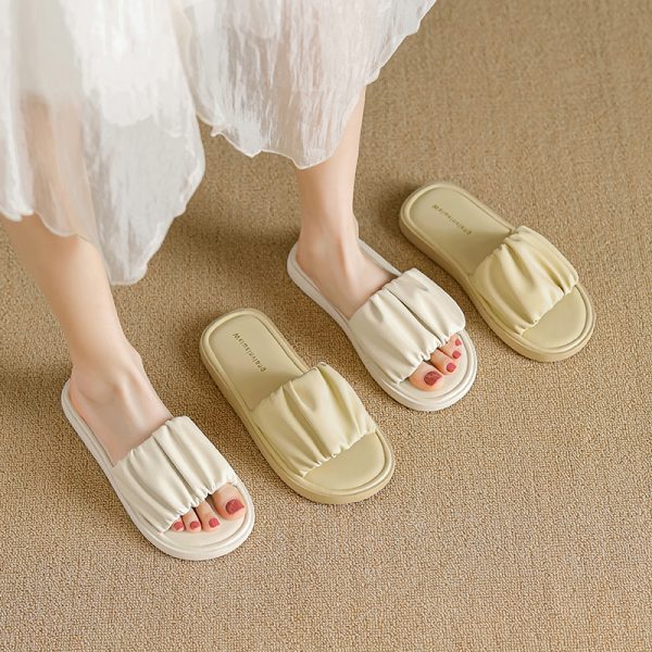 Elegant slippers for women mature women flats shoes tidal current ladies casual shoes