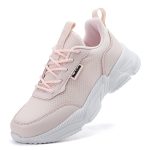 Casual sneakers Trendy Mesh Breathable Thick Bottom Soft Sole  White Sports Shoes For Women