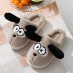 Hot Selling Plush Unisex Warm Indoor Slippers Cute Cartoon Soft Non-Slip Faux Fur Plush Bedroom Slippers For Women