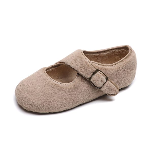 Buckle retro single shoes personality breathable women's flat shoes round toe womens ladies shoes