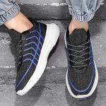 New Product Flying Weaving Fashion Mesh Men Sneakers Breathable Soft Light Chunky Running Shoes